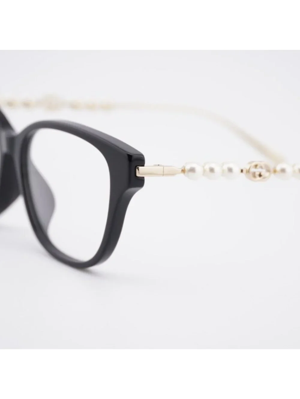 Gucci GG1972OA 001 Eyeglasses Black / Gold 54mm Square Frame